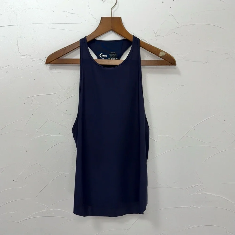 ZYIA Navy Double Racer Tank - Picture 6 of 12